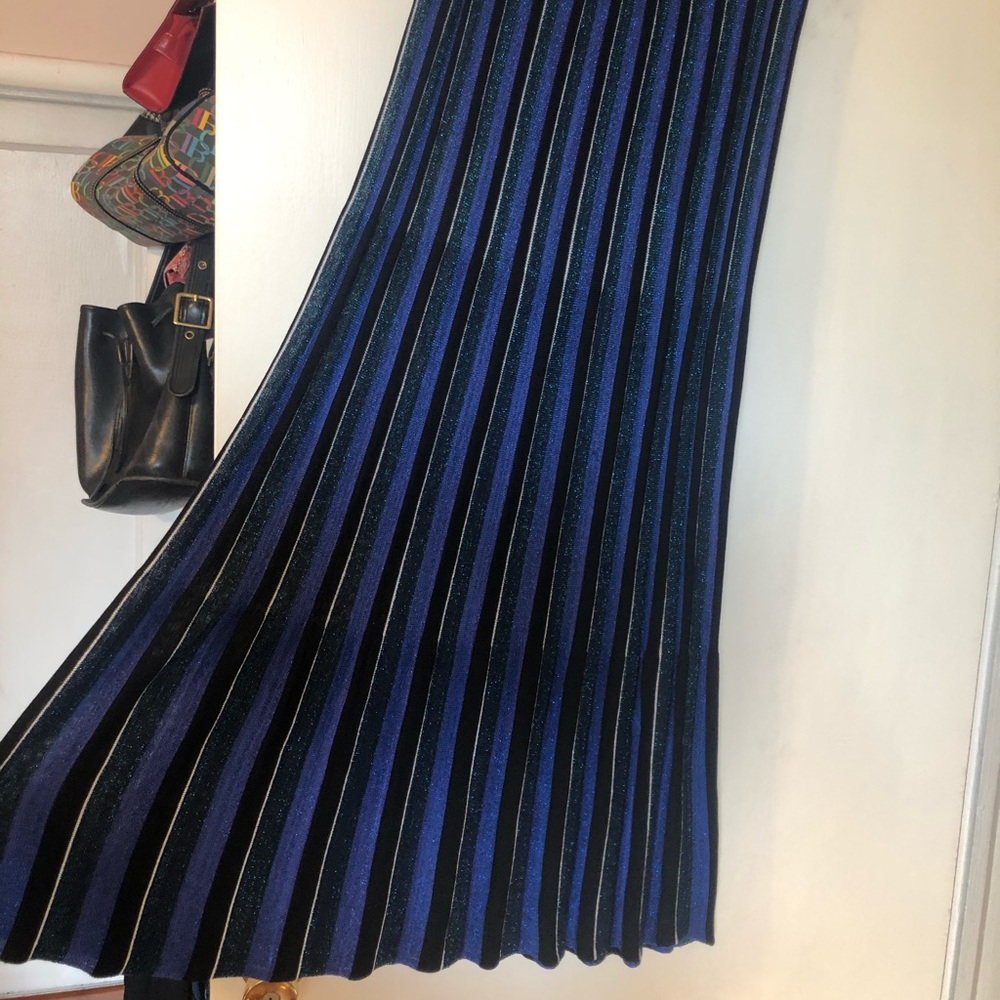 Zara blue stripped knit skirt